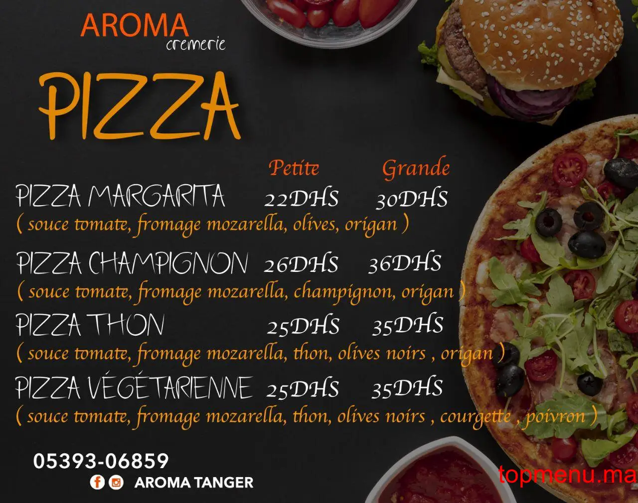 Aroma Tanger menu page 2