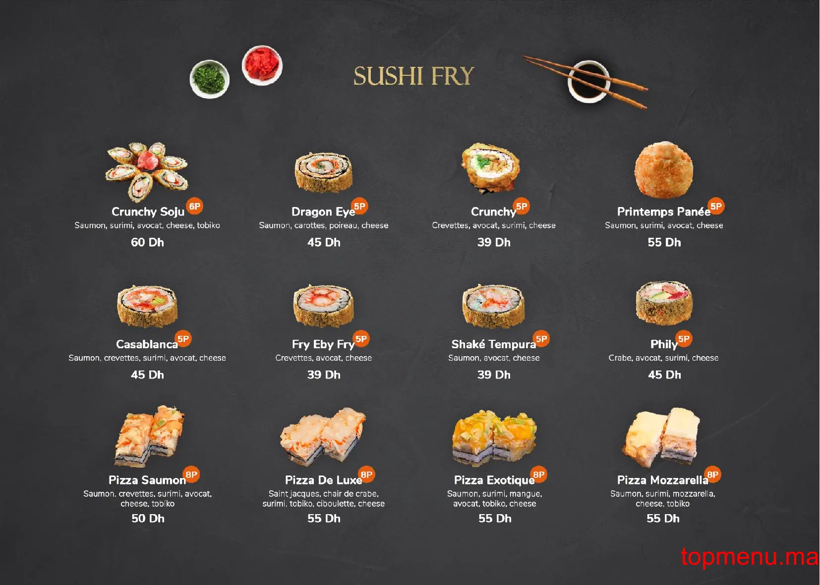 Soju Sushi menu page 3