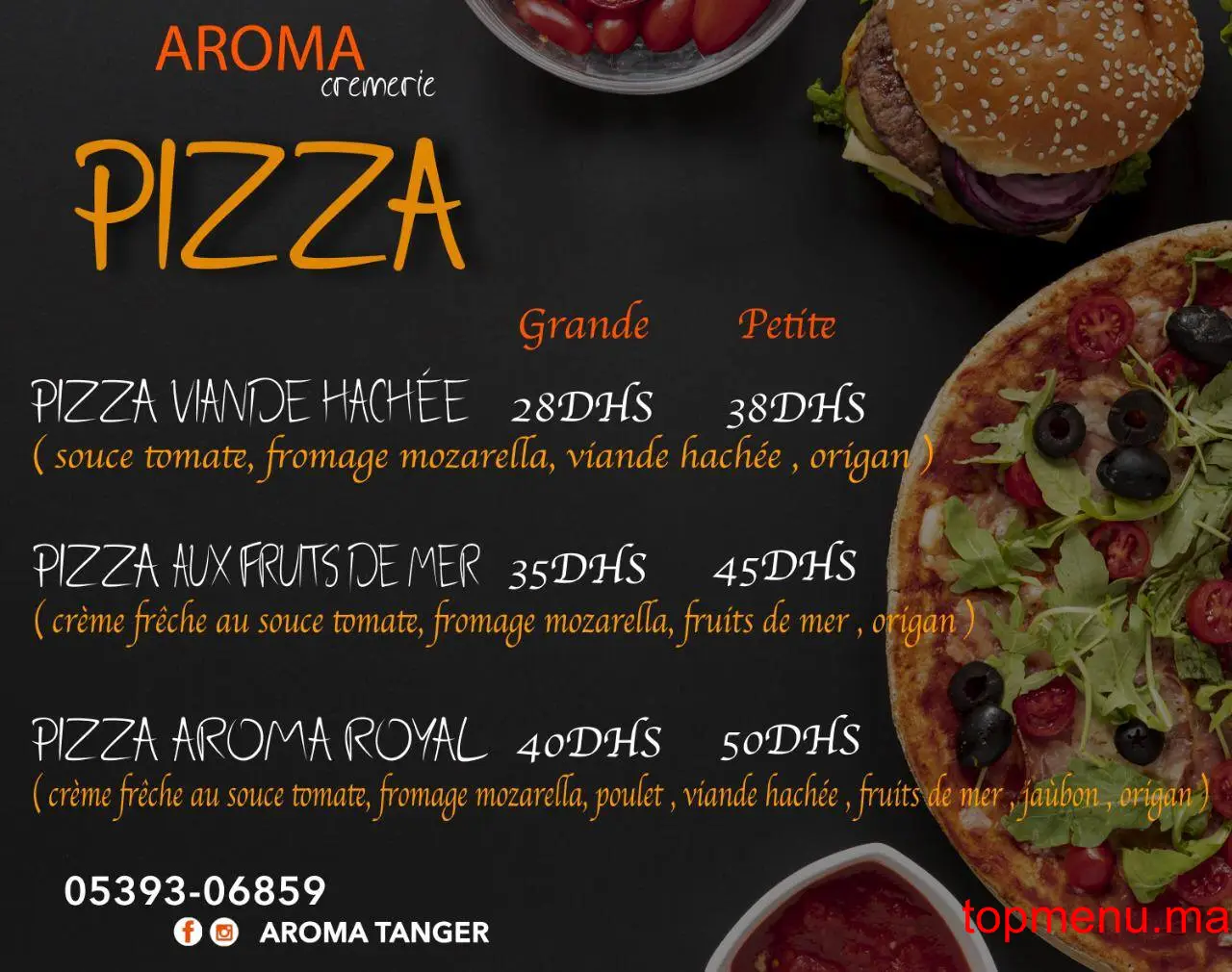 Aroma Tanger menu page 9