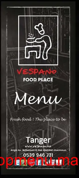 Vespano Food Place menu page 1