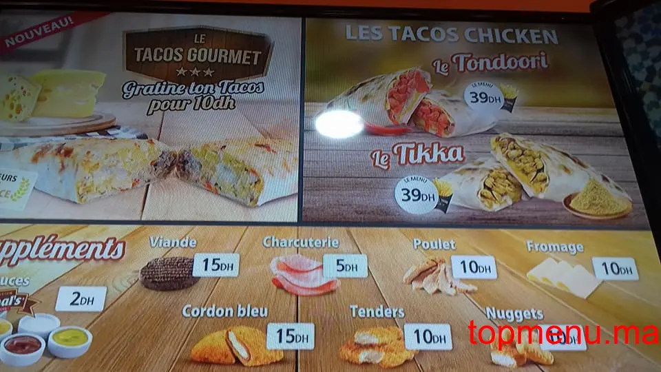 Original Tacos menu page 2