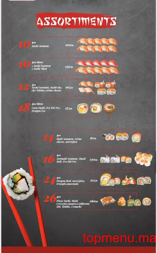 Casa Sushi menu page 7