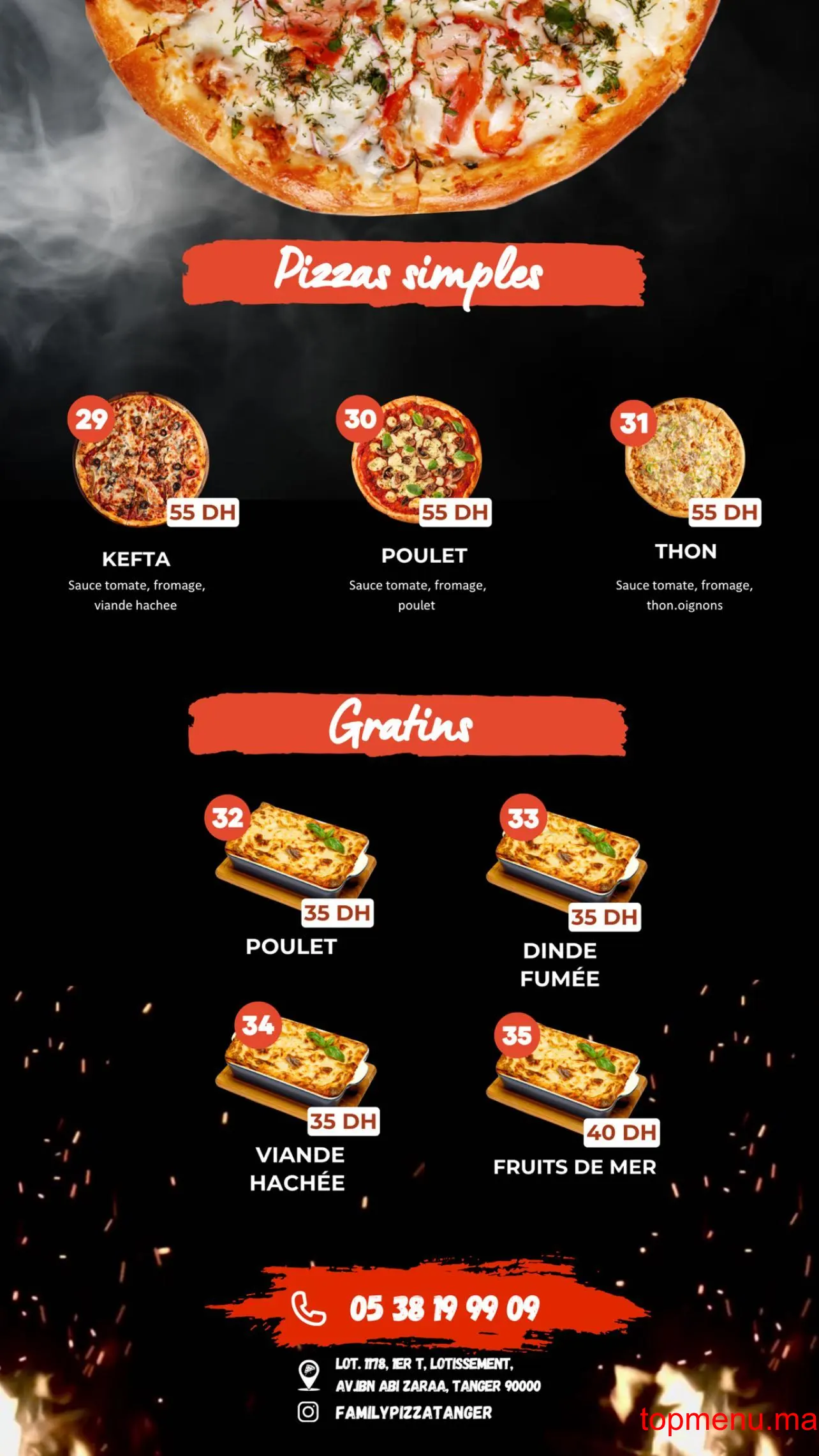 Family pizza menu page 4