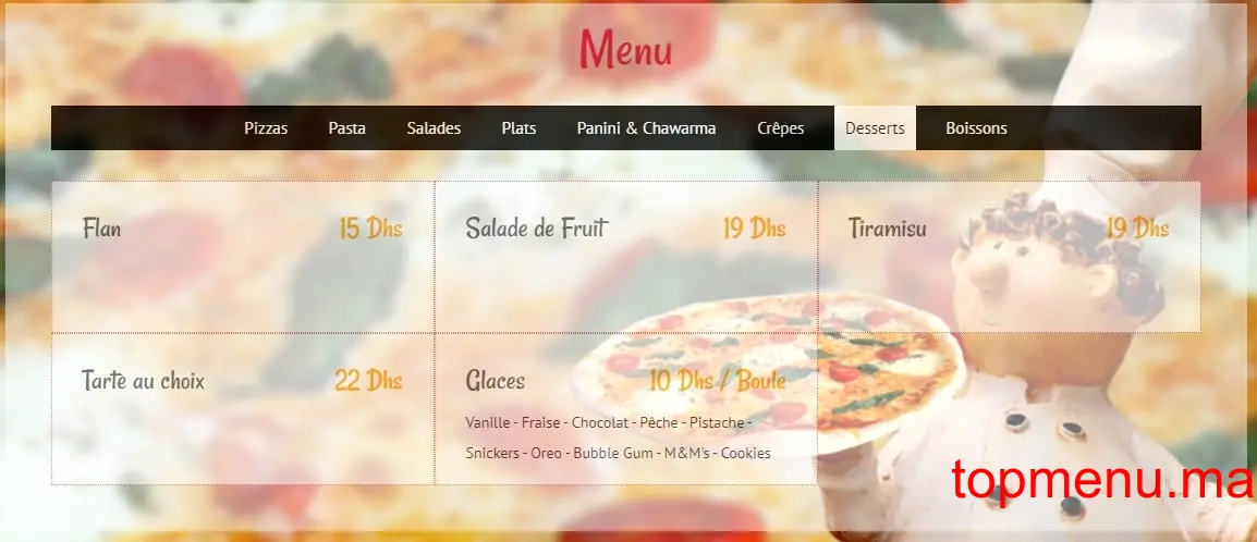 Mozzarino menu page 7