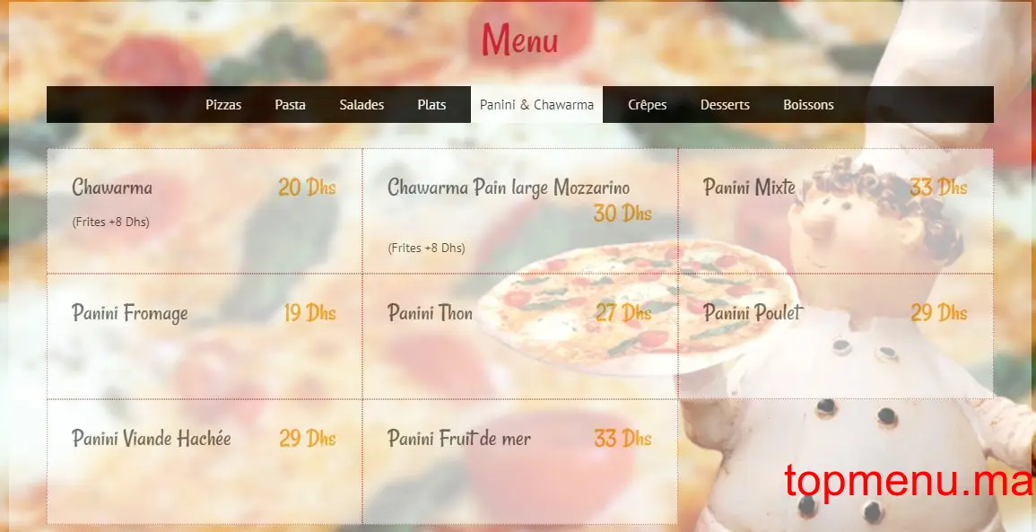 Mozzarino menu page 5