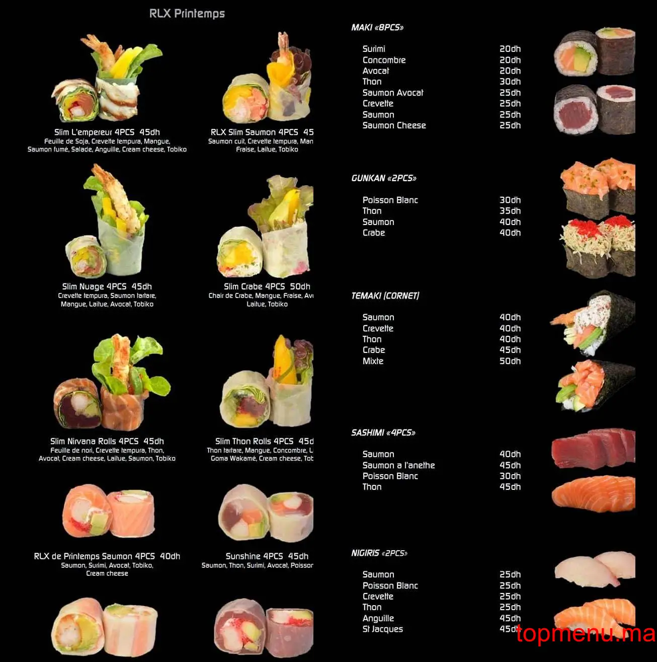 Sushi Box menu page 4