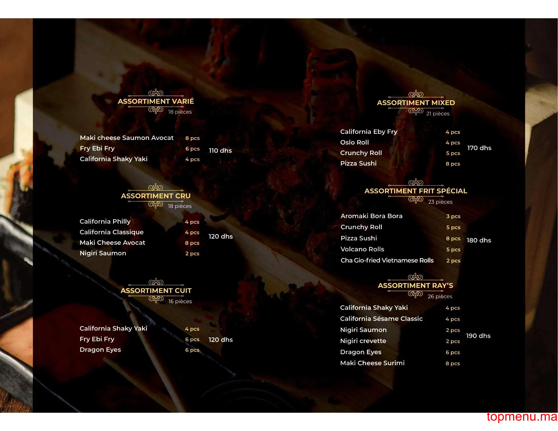 Ray’s San Francisco menu page 15