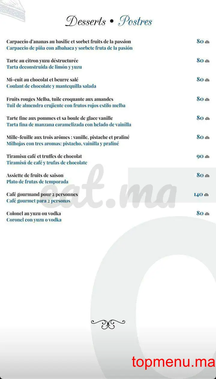 Côté Sud menu page 4