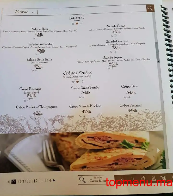 Tropea menu page 1