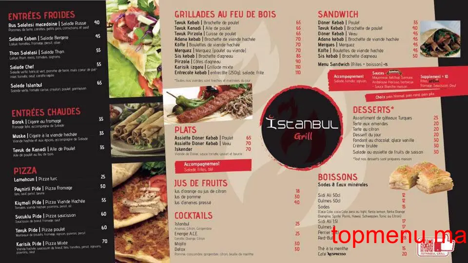 Istanbul Grill menu page 1