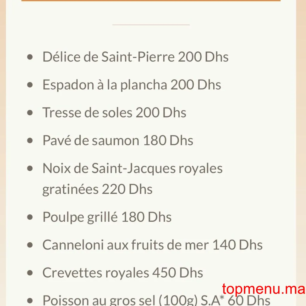 Les Trois Palmiers menu page 6