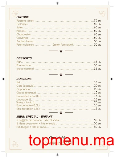 Dauphin menu page 2