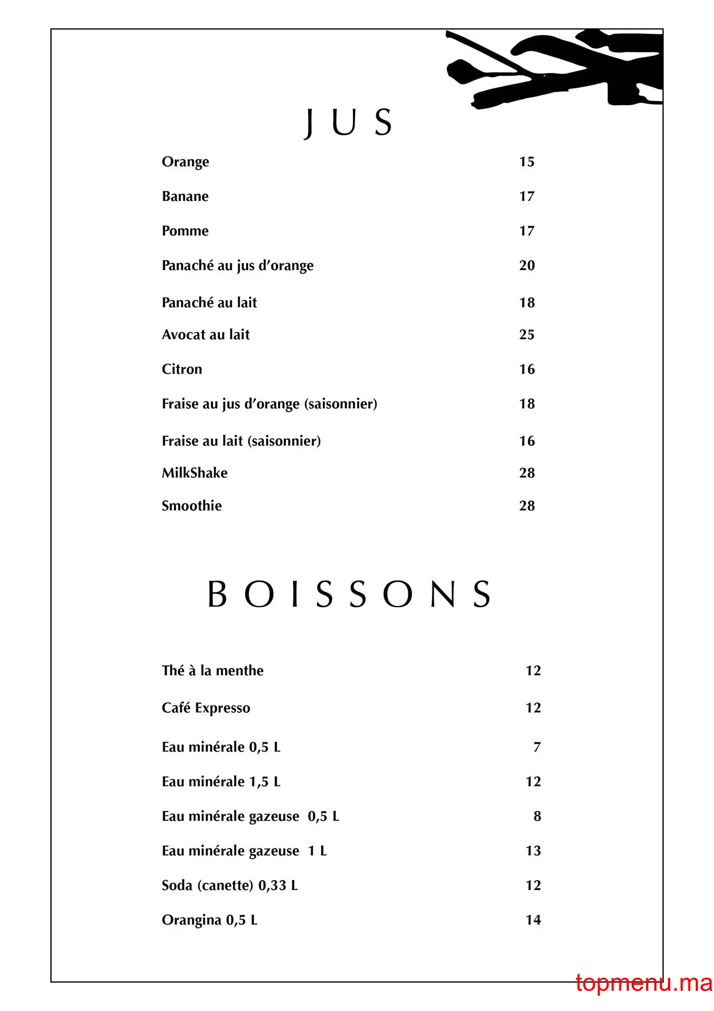 5 Saisons menu page 4