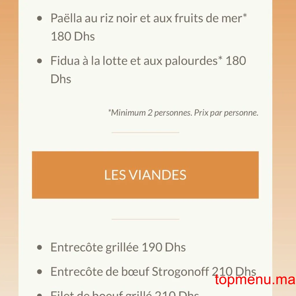 Les Trois Palmiers menu page 4