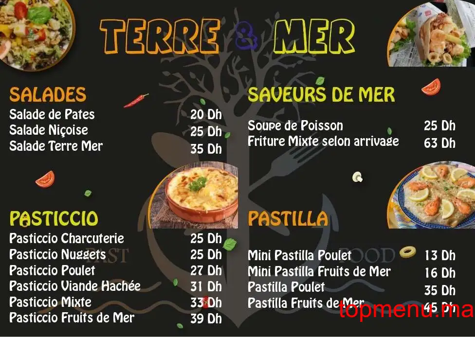 Terre et Mer menu page 1