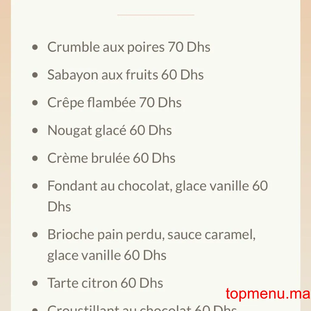 Les Trois Palmiers menu page 3