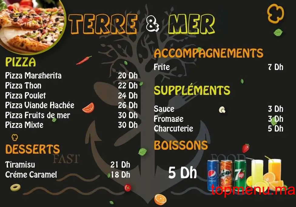 Terre et Mer menu page 2