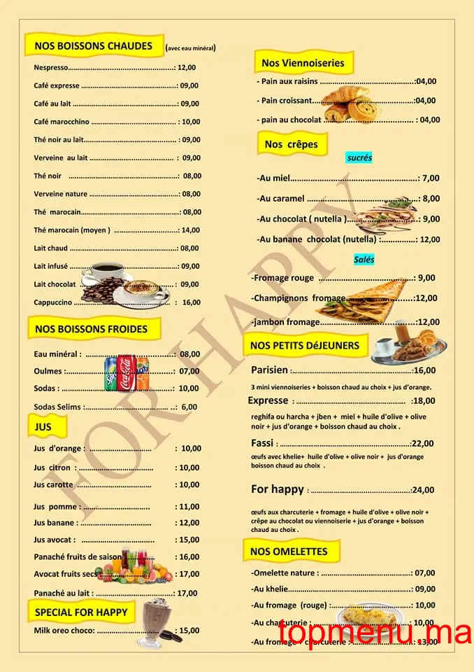 For Happy menu page 1