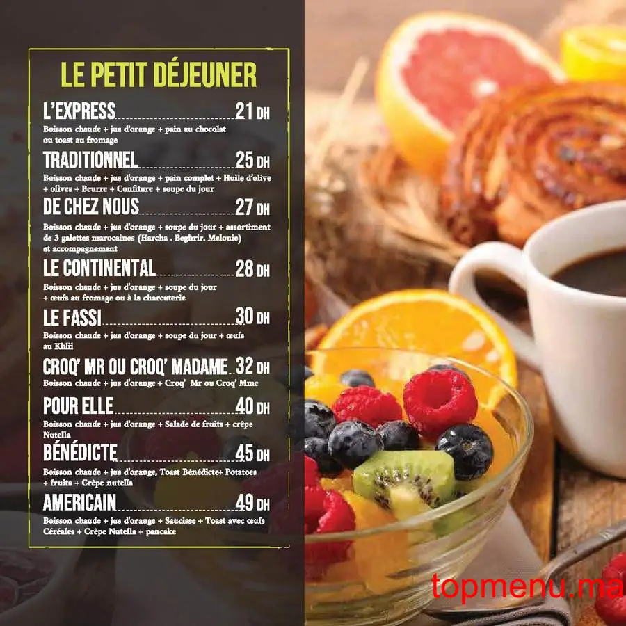 La terrasse verte menu page 1