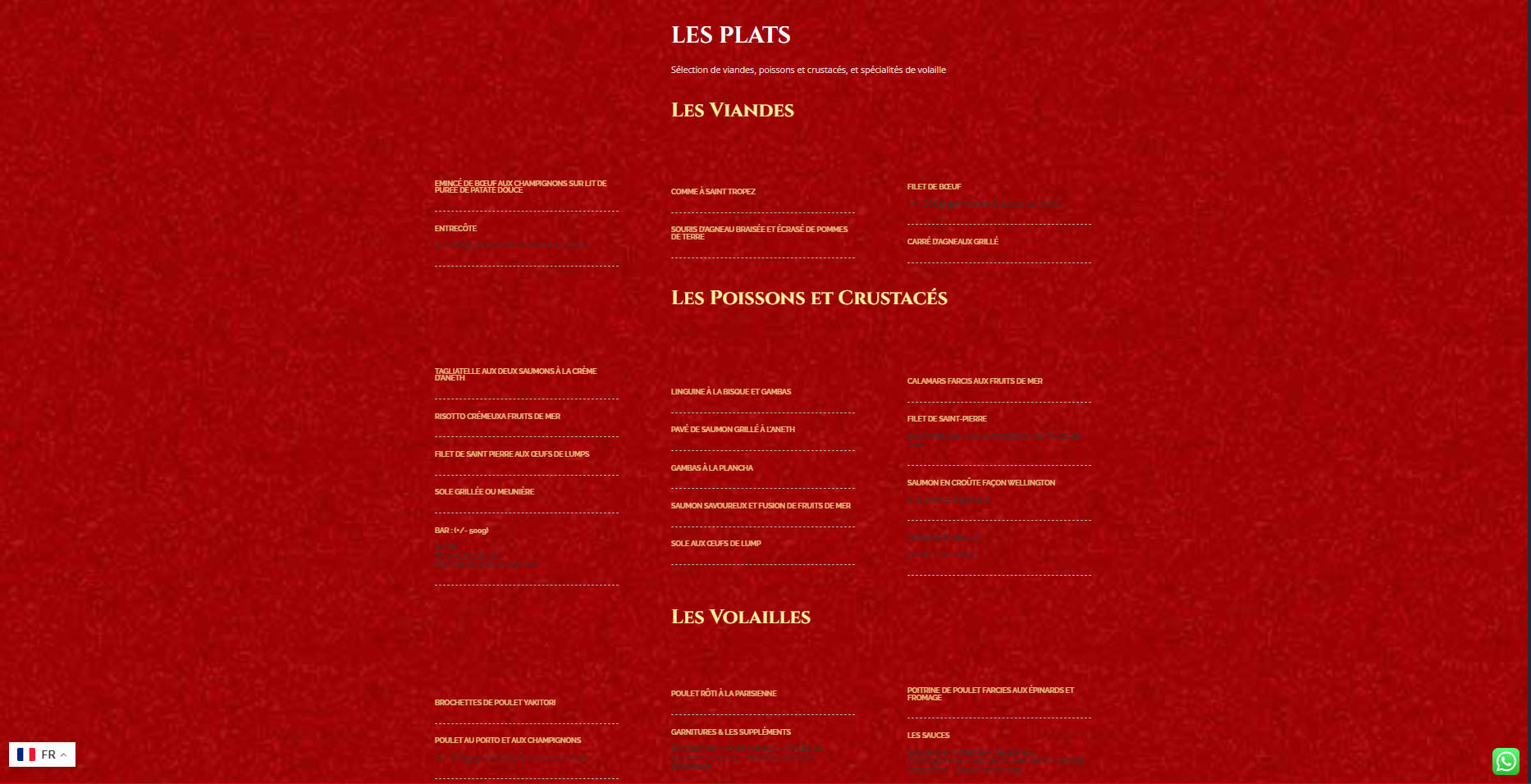 Lov restaurant menu page 3